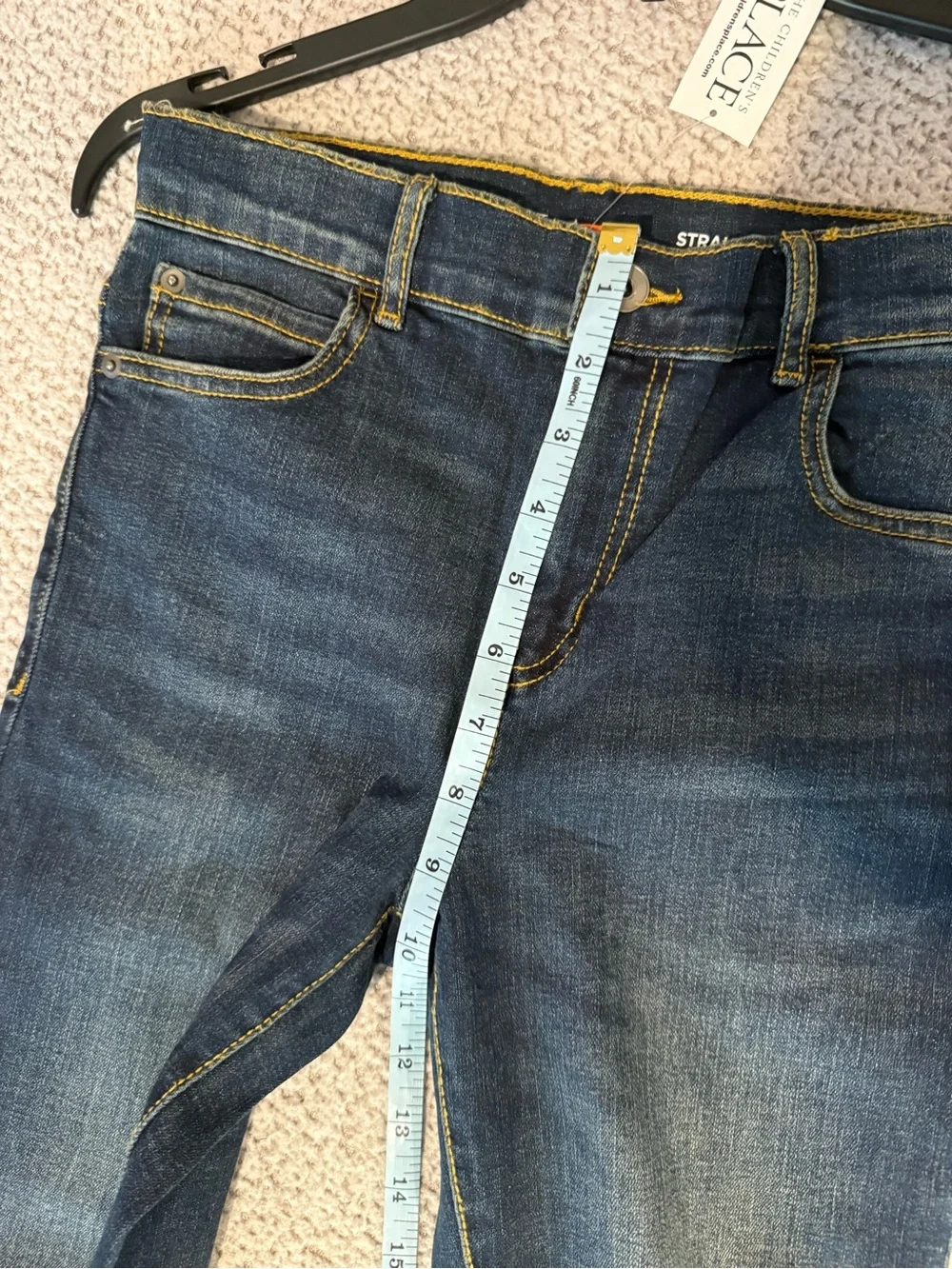 The Children’s Place Girls Size 14 Straight Leg Stretch Jeans Dark Wash NWT